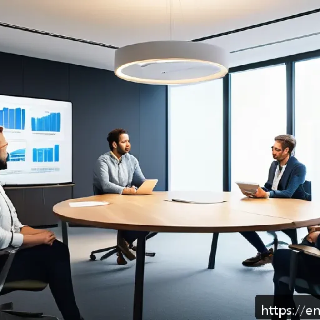 피드백 문화와 다양성의 중요성 - A diverse team of professionals engaged in an open office meeting, showing active listening and coll...